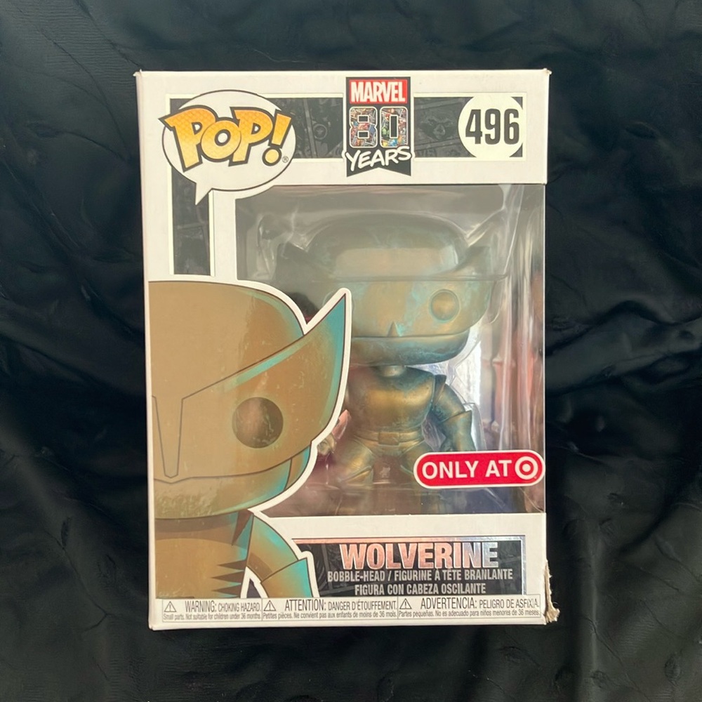 Funko Pop! Marvel 80th Wolverine Patina #496. Please view images for all details